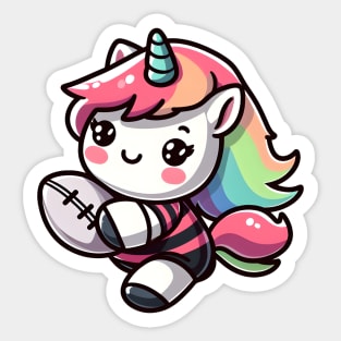 Rugby Unicorn Olympics 🏉🦄 - Tackle the Cuteness! Sticker